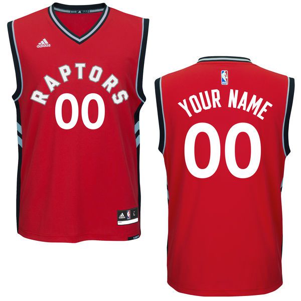 Men Toronto Raptors Adidas Red Custom Replica Road NBA Jersey